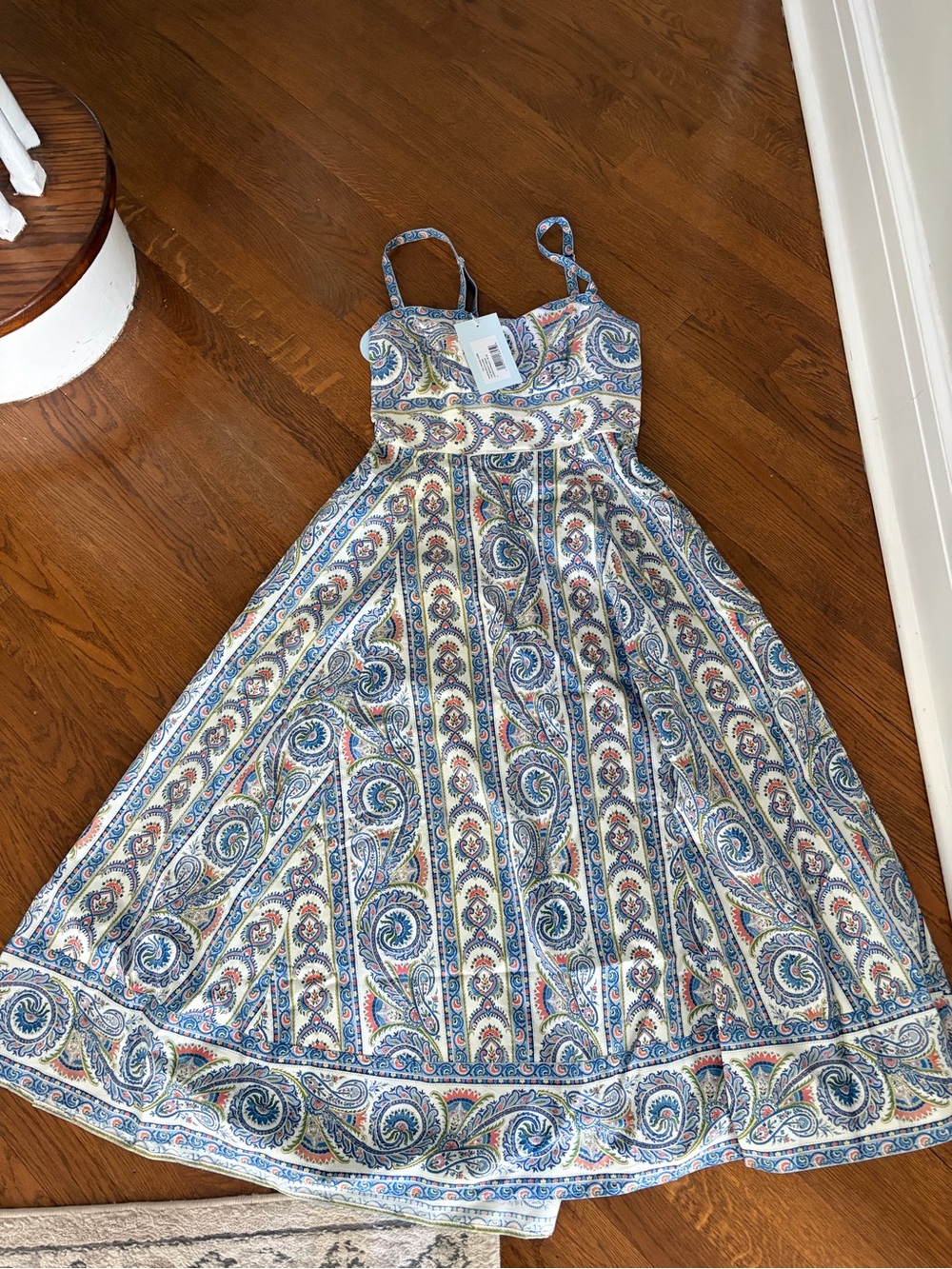 Hill House Home The Margot Dress - Blue Corsica Paisley Size LBlue Corsica Paisl - Picture 4 of 8